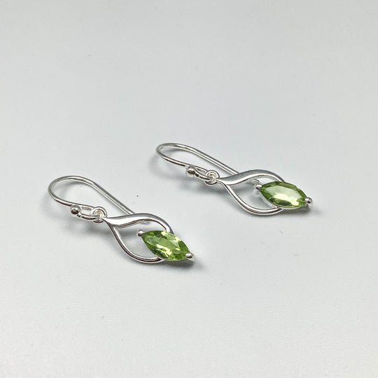 Peridot Dangle Earrings - Rocks and Gems Canada