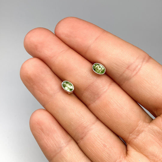 Peridot Stud Earrings - Rocks and Gems Canada
