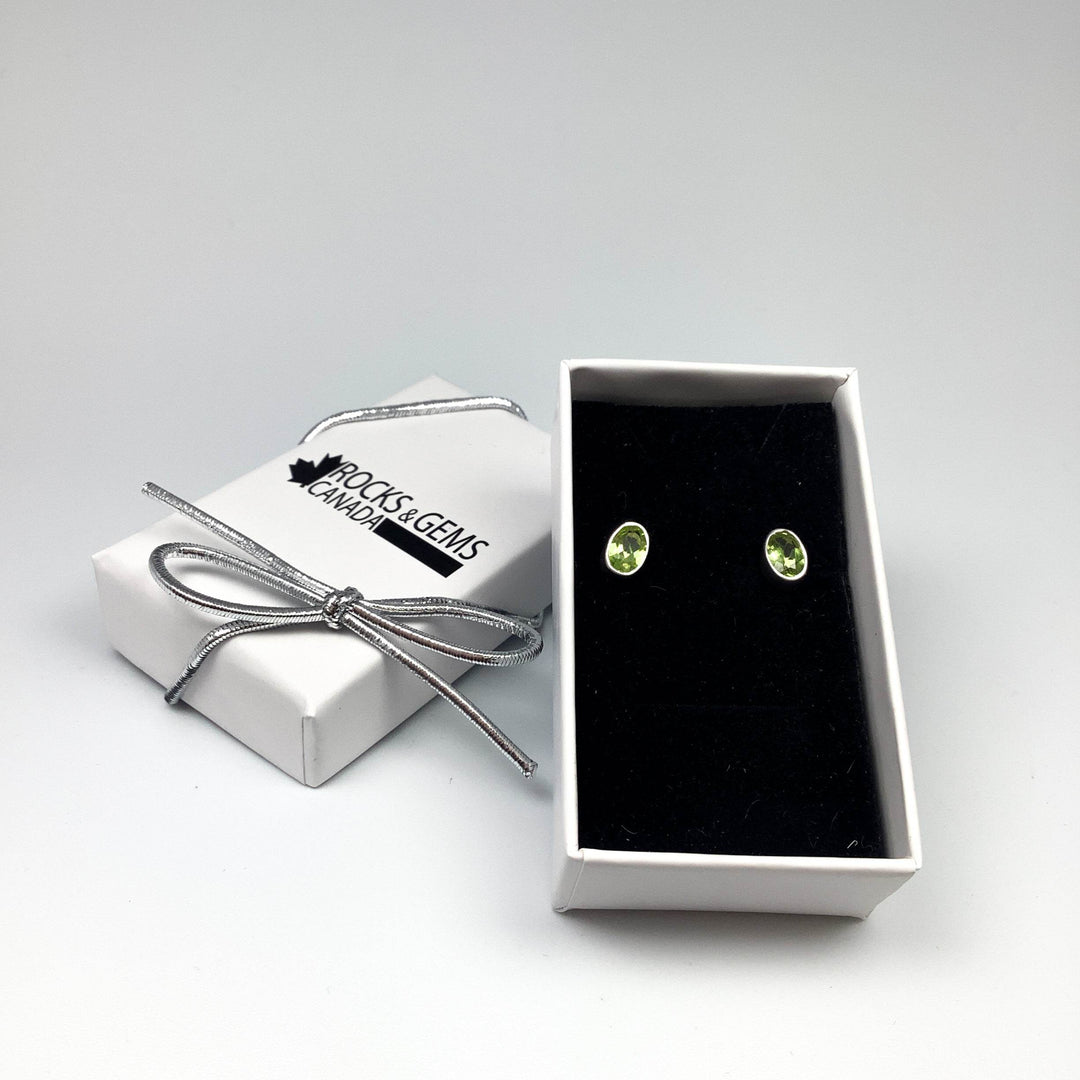 Peridot Stud Earrings - Rocks and Gems Canada