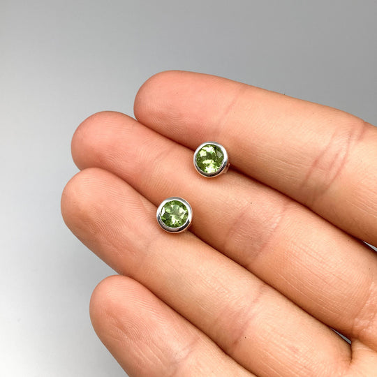 Peridot Stud Earrings - Rocks and Gems Canada