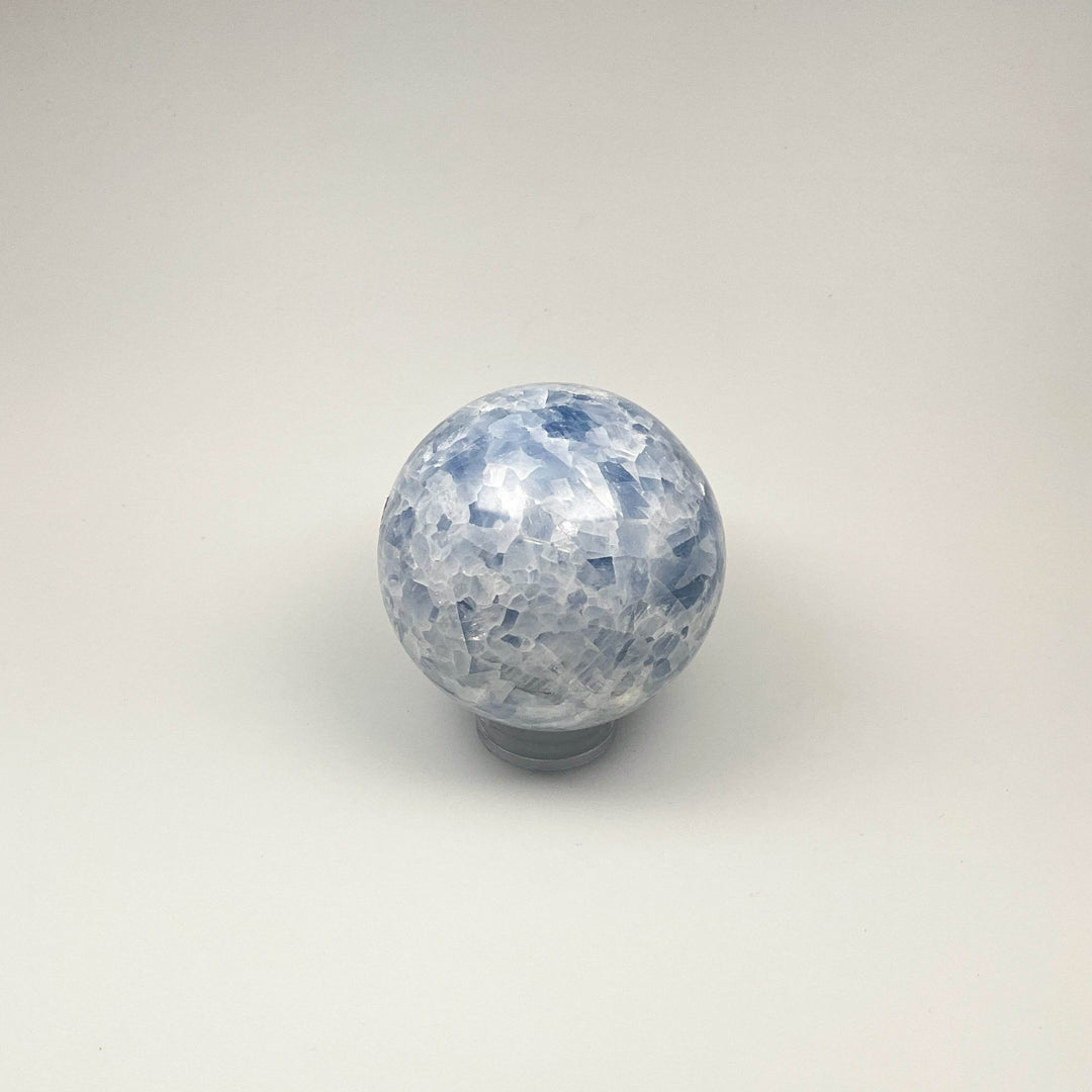 Blue Calcite Sphere - Rocks and Gems Canada