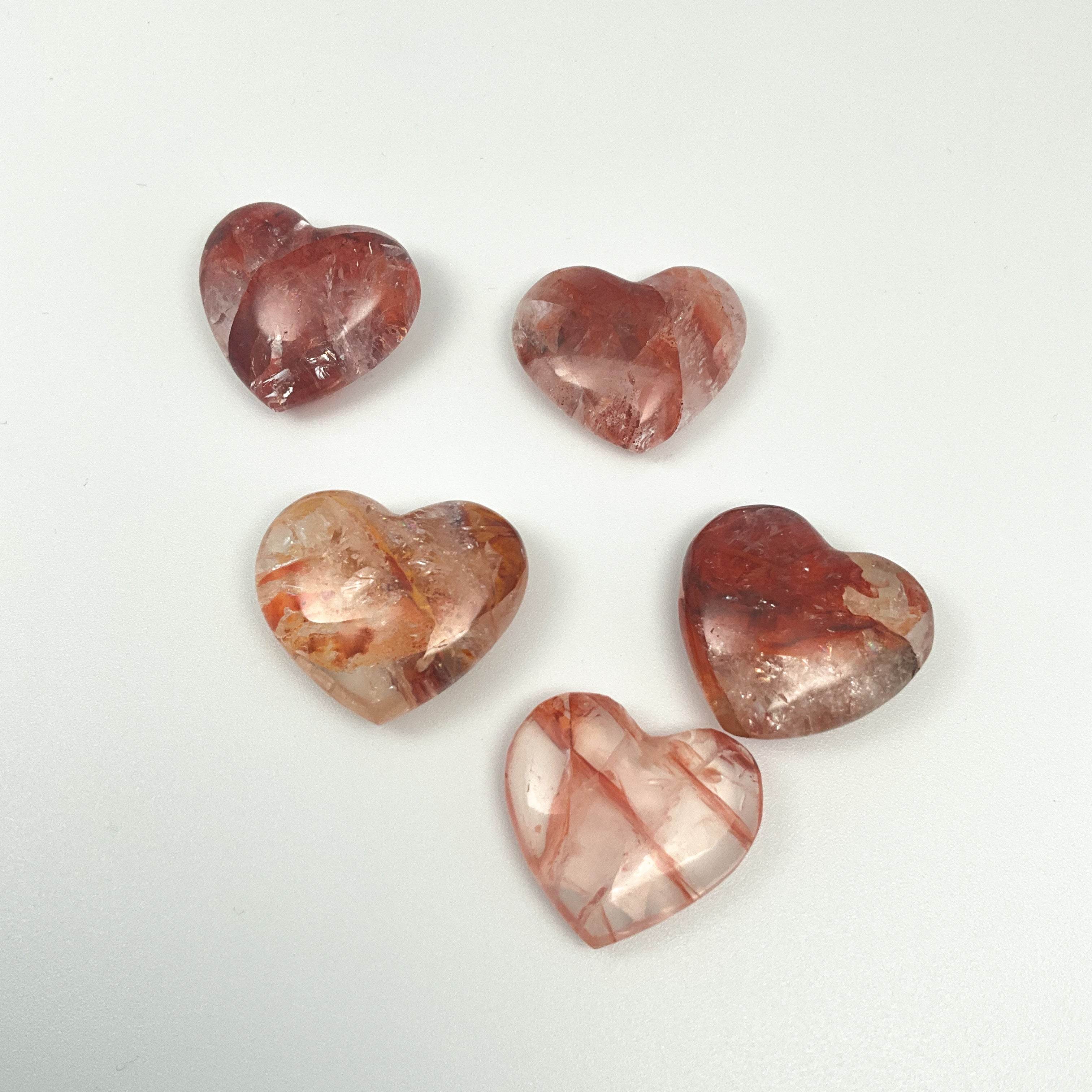 Red Hematoid Quartz Heart - Rocks and Gems Canada