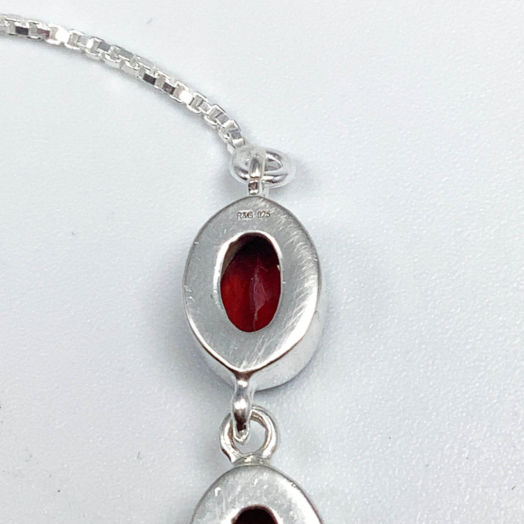 Garnet Sterling Silver Bracelet - Rocks and Gems Canada