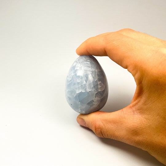 Blue Calcite Egg - Rocks and Gems Canada
