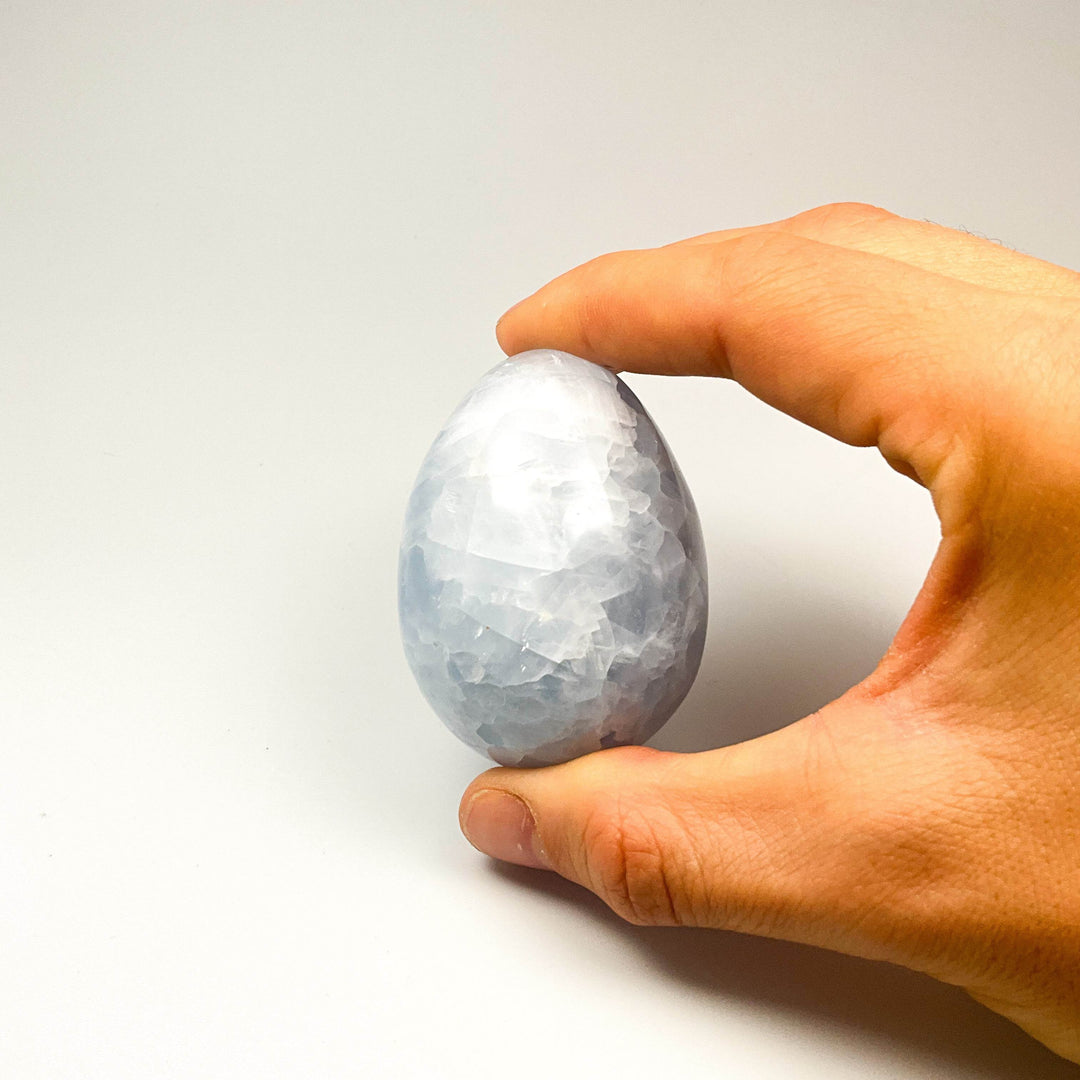 Blue Calcite Egg - Rocks and Gems Canada