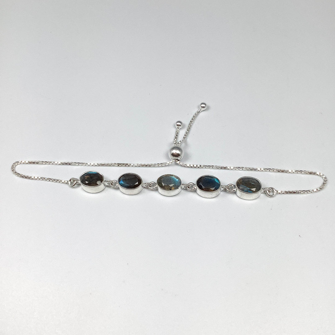 Labradorite Sterling Silver Bracelet - Rocks and Gems Canada