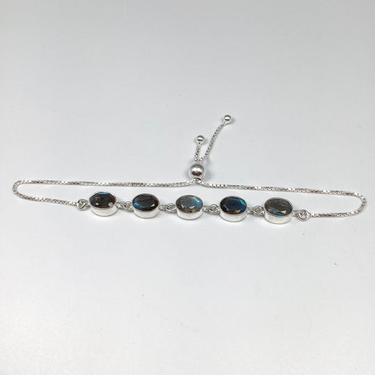 Labradorite Sterling Silver Bracelet - Rocks and Gems Canada