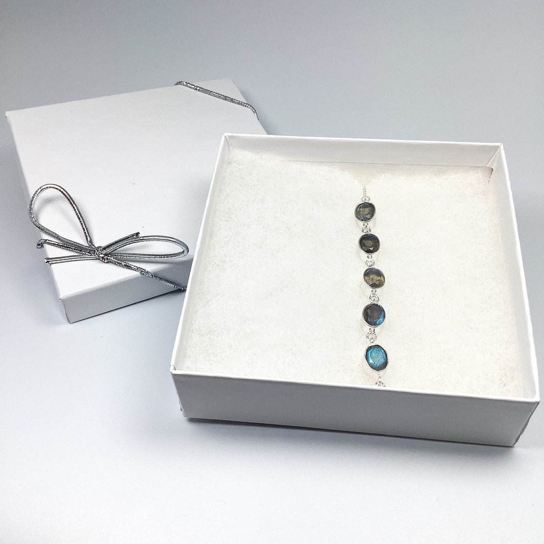 Labradorite Sterling Silver Bracelet - Rocks and Gems Canada