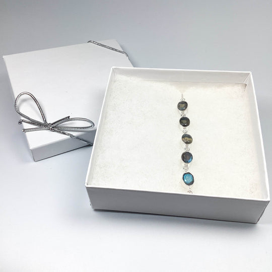 Labradorite Sterling Silver Bracelet - Rocks and Gems Canada