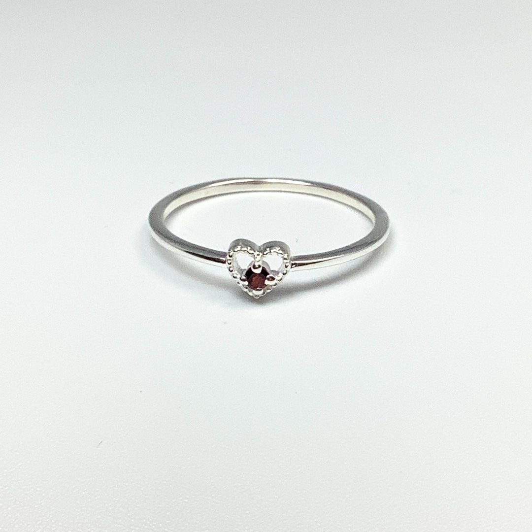 Garnet Heart Ring - Rocks and Gems Canada