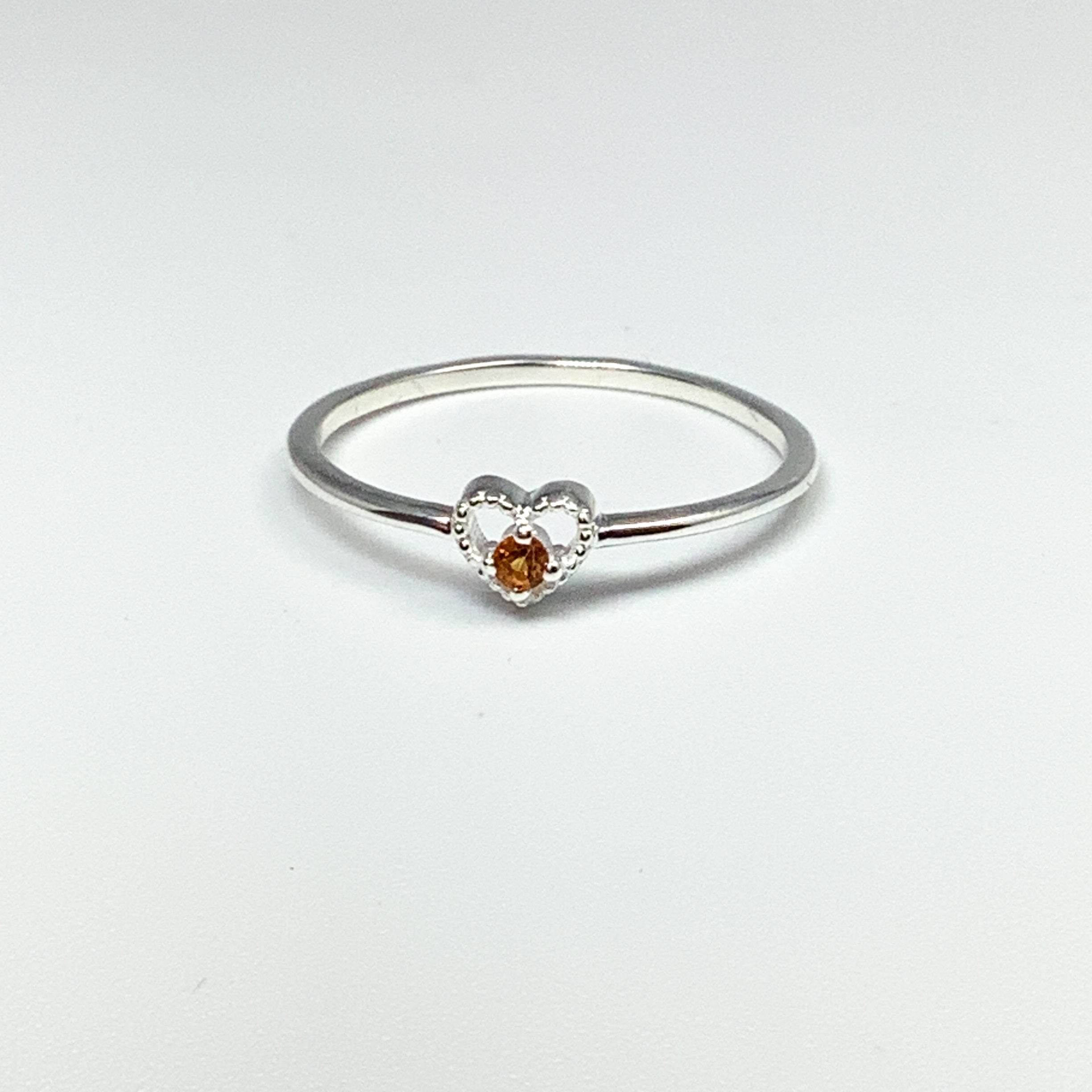 Citrine Heart Ring - Rocks and Gems Canada