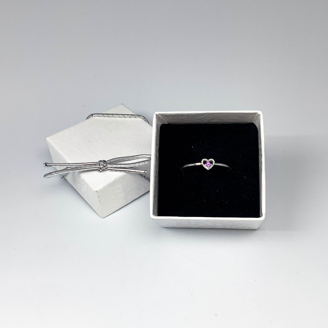 Amethyst Heart Ring - Rocks and Gems Canada