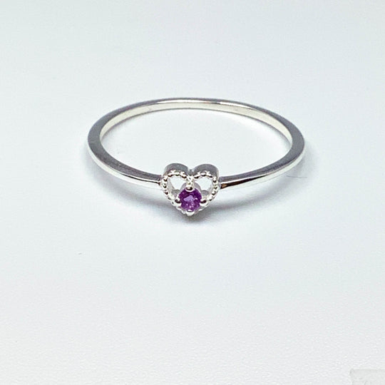 Amethyst Heart Ring - Rocks and Gems Canada