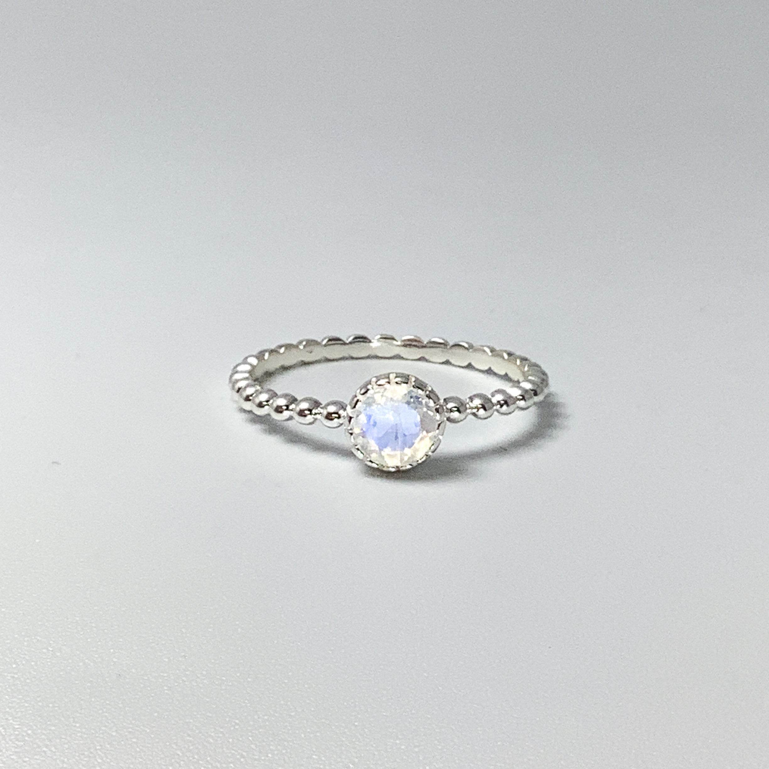 Rainbow Moonstone Ring - Rocks and Gems Canada
