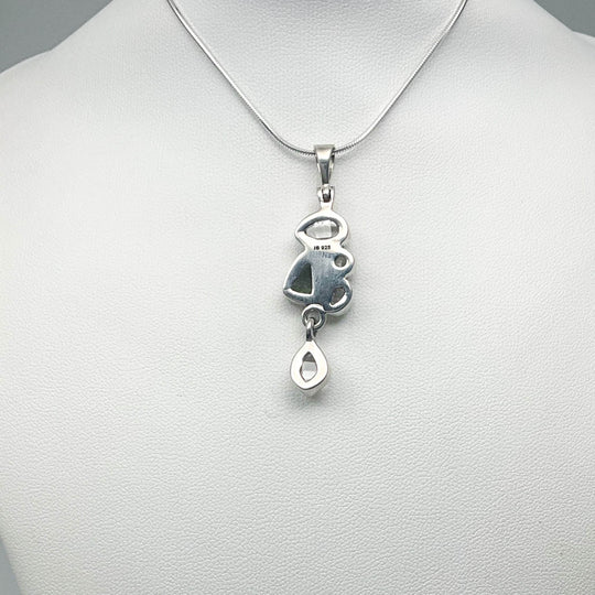 Herkimer Diamond and Moldavite Pendant - Rocks and Gems Canada