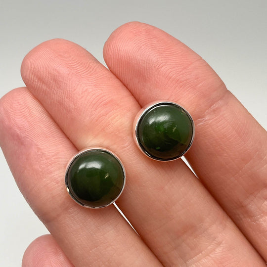 Jade Stud Earrings - Rocks and Gems Canada