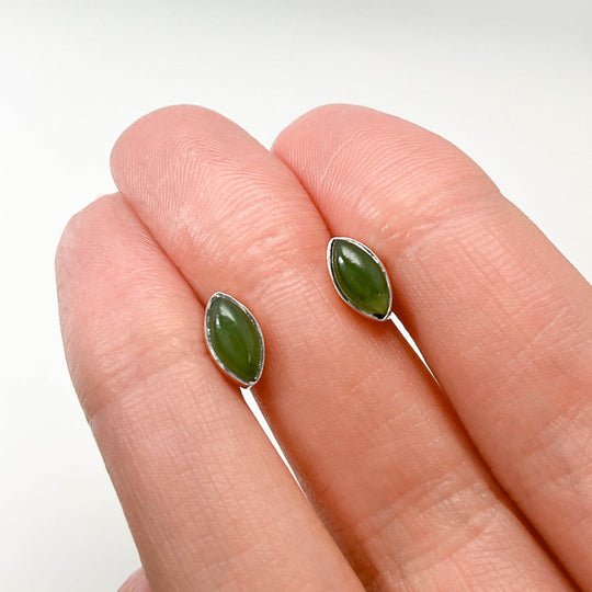 Jade Stud Earrings - Rocks and Gems Canada