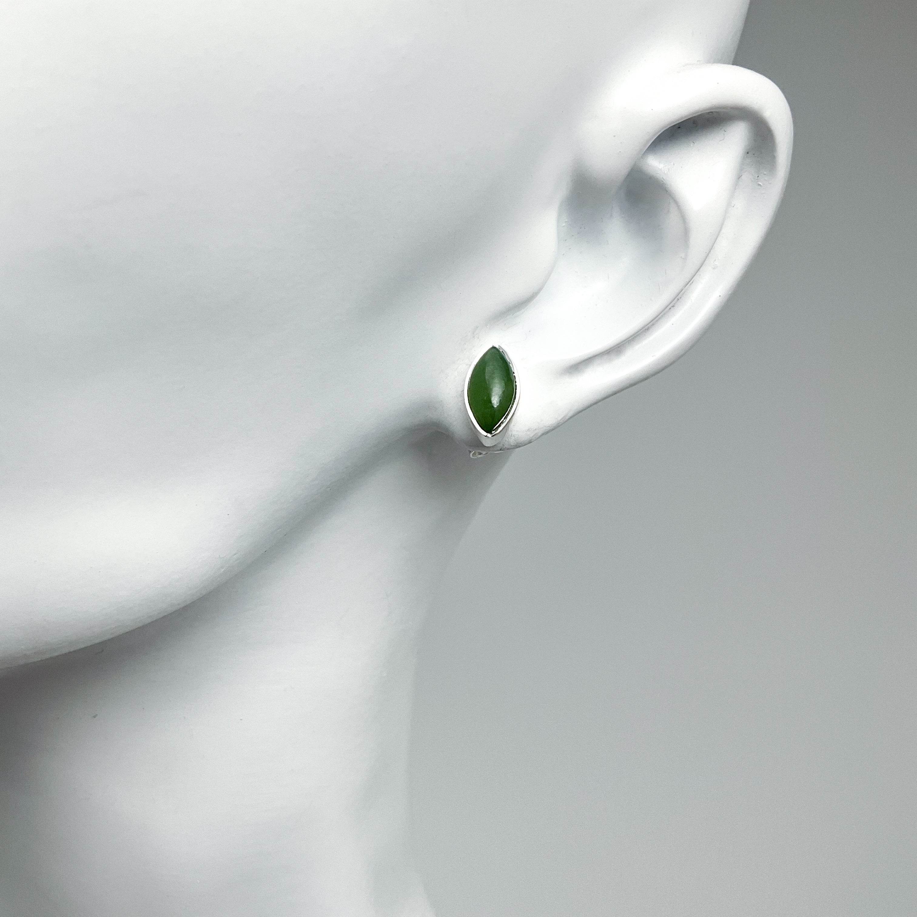 Jade Stud Earrings - Rocks and Gems Canada
