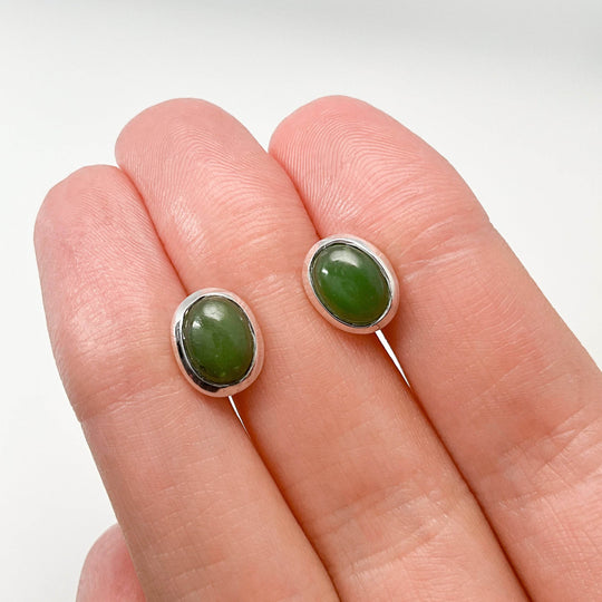 Jade Stud Earrings - Rocks and Gems Canada