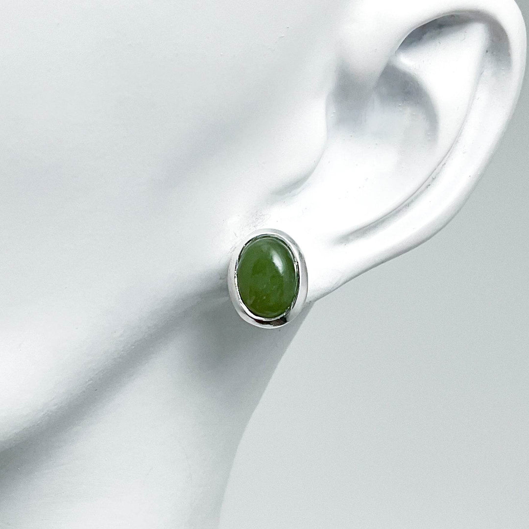 Jade Stud Earrings - Rocks and Gems Canada