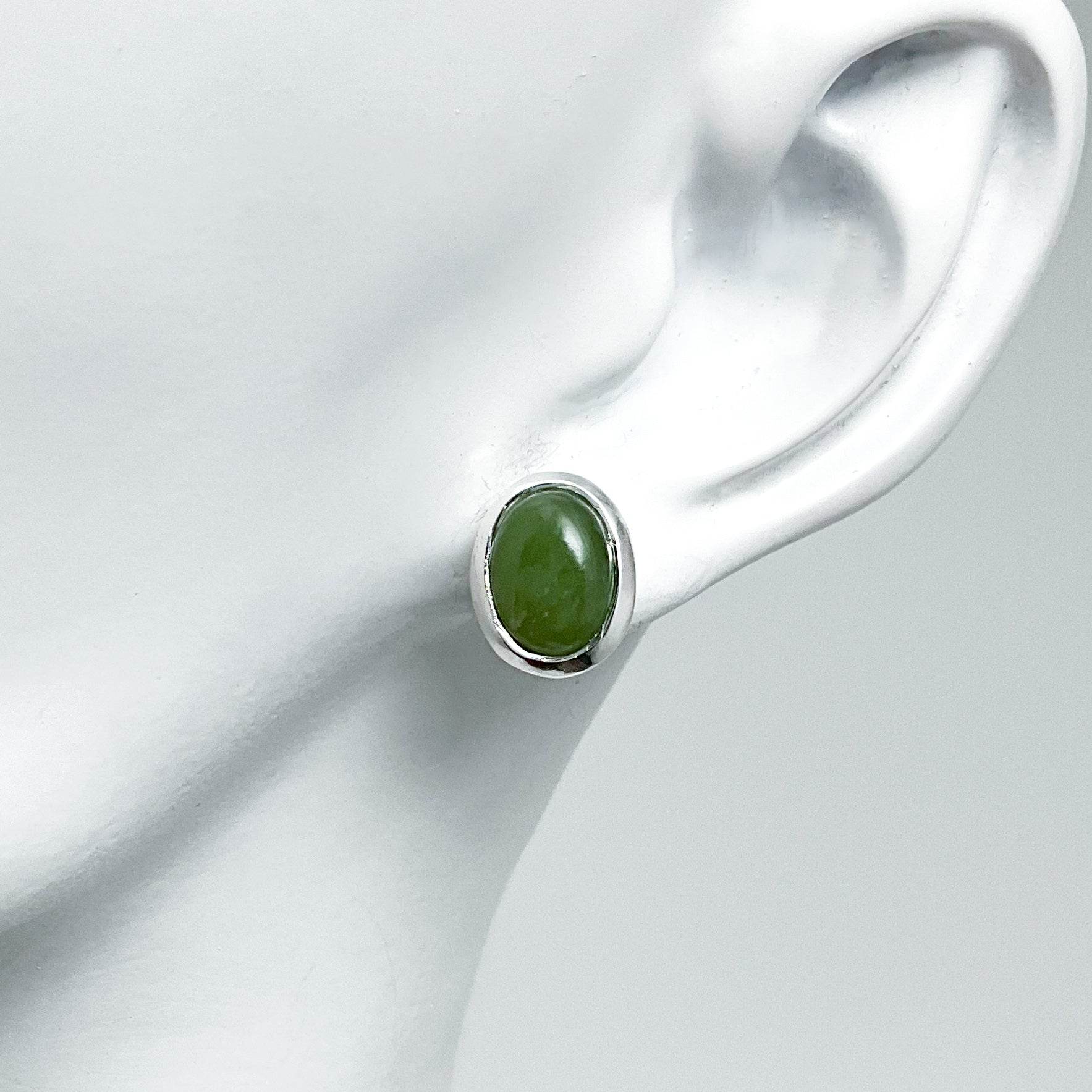 Jade Stud Earrings - Rocks and Gems Canada