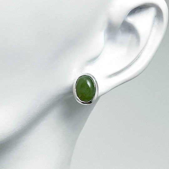 Jade Stud Earrings - Rocks and Gems Canada
