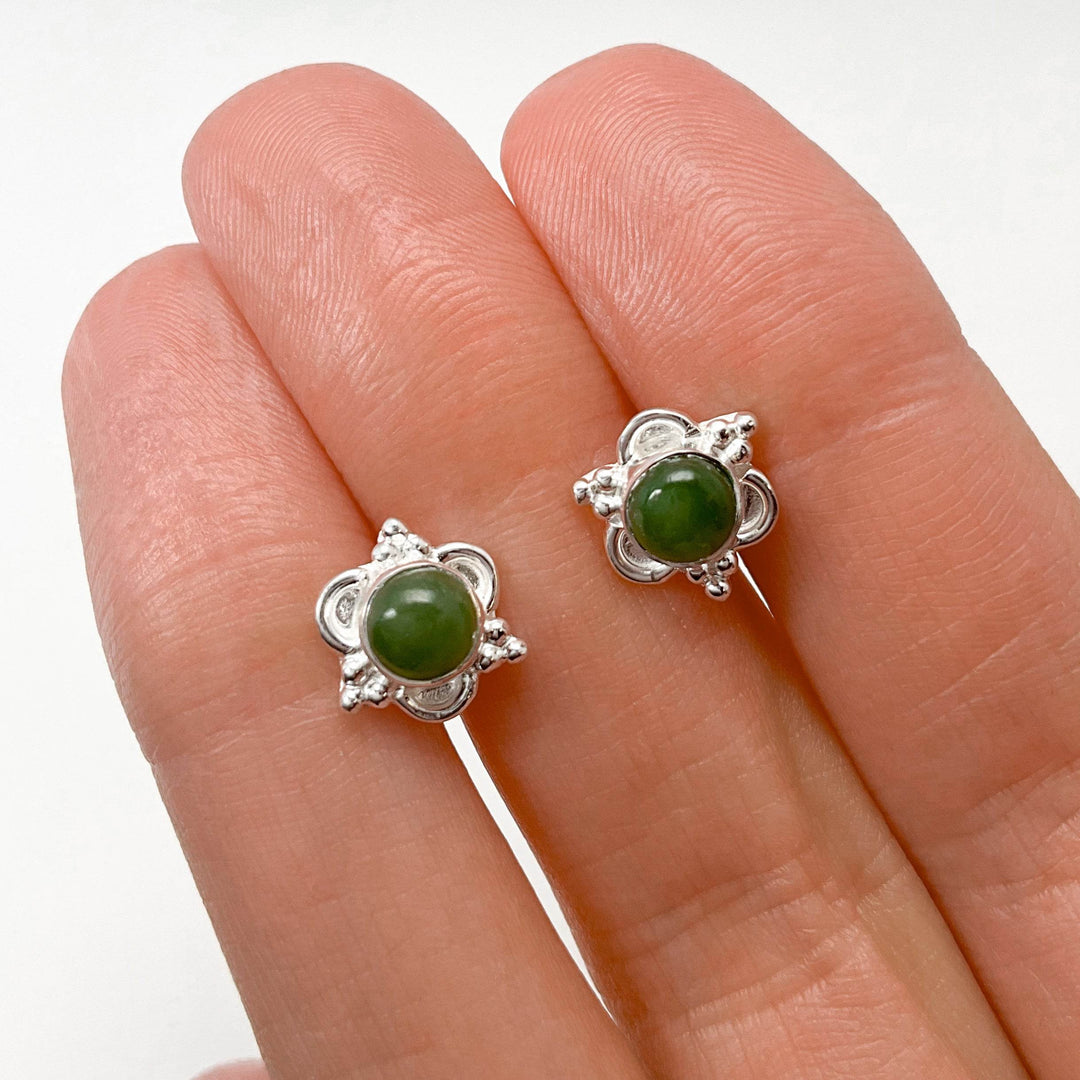Jade Stud Earrings - Rocks and Gems Canada