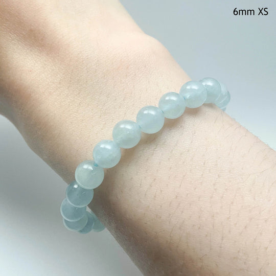Aquamarine Beaded Bracelet - Rocks and Gems Canada
