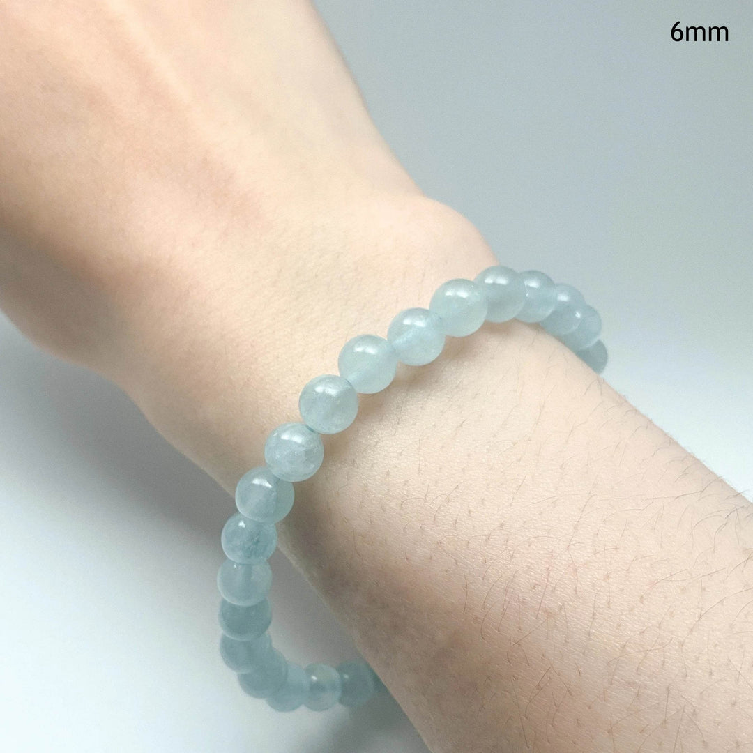 Aquamarine Beaded Bracelet - Rocks and Gems Canada