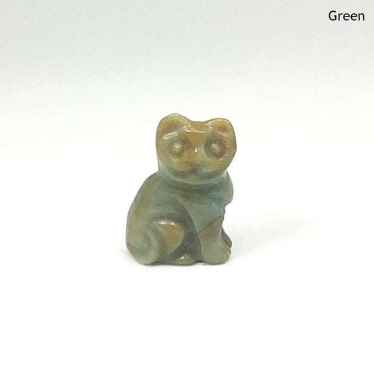 Jasper Mini Cat Carving - Rocks and Gems Canada