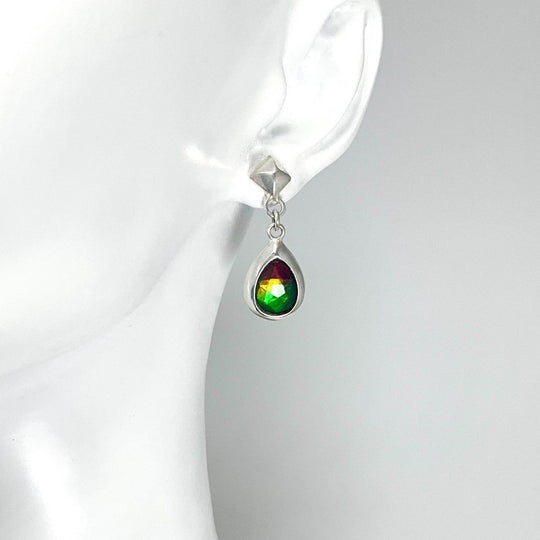 Alberta Ammolite Dangle Earrings - Rocks and Gems Canada