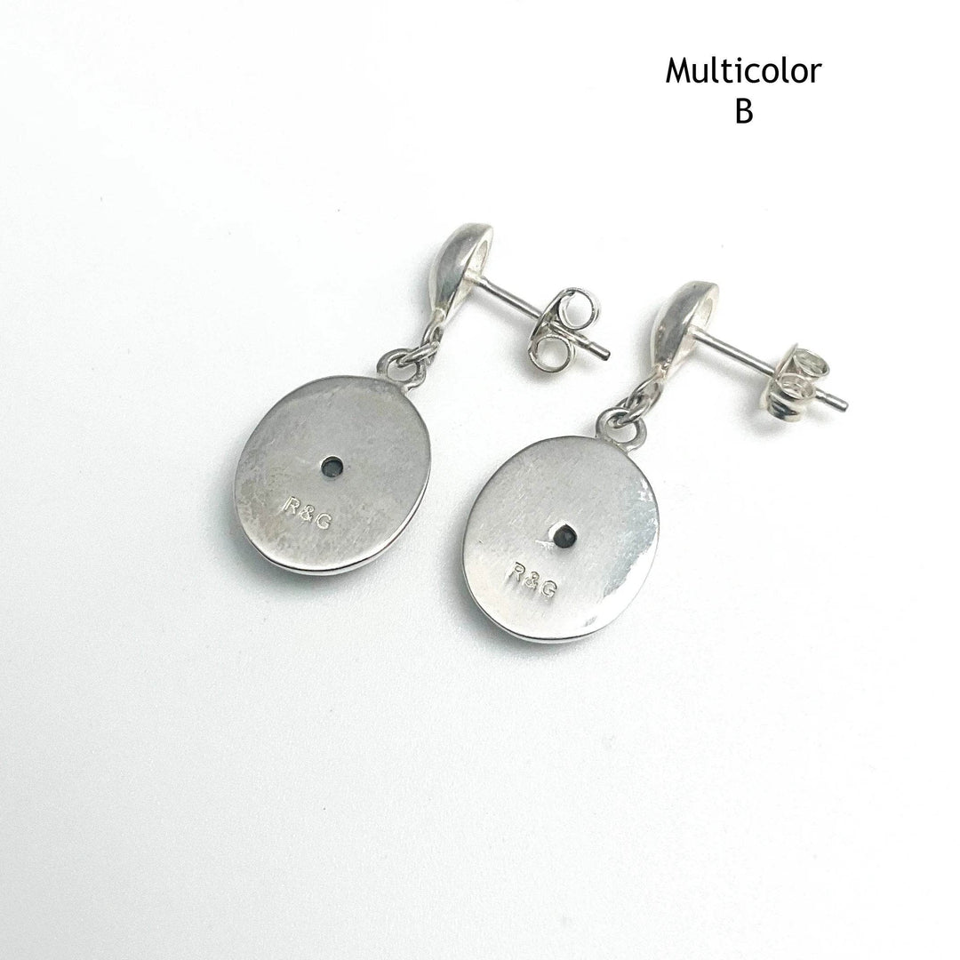 Alberta Ammolite Dangle Earrings - Rocks and Gems Canada