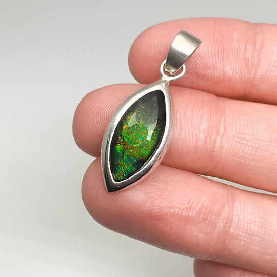 Alberta Ammolite Pendant - Rocks and Gems Canada
