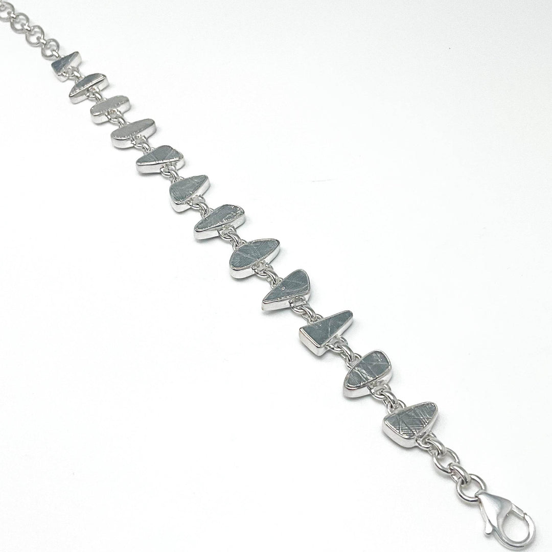 Muonionalusta Meteorite Sterling Silver Bracelet - Rocks and Gems Canada