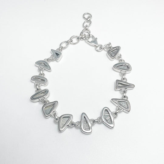 Muonionalusta Meteorite Sterling Silver Bracelet - Rocks and Gems Canada