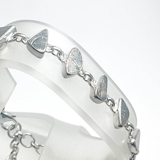 Muonionalusta Meteorite Sterling Silver Bracelet - Rocks and Gems Canada