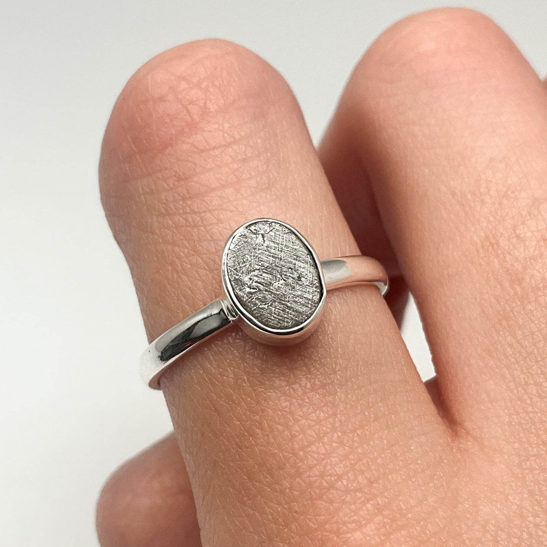 Muonionalusta Meteorite Ring - Rocks and Gems Canada