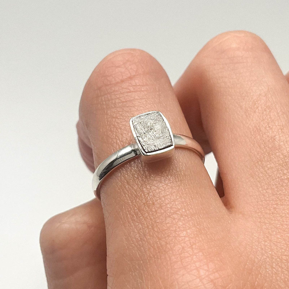 Muonionalusta Meteorite Ring - Rocks and Gems Canada