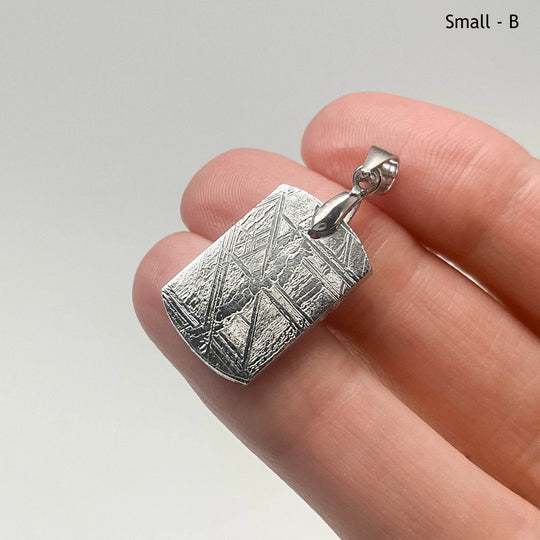 Muonionalusta Meteorite Bail Top Pendant - Rocks and Gems Canada