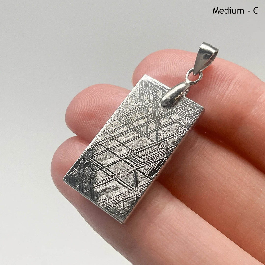 Muonionalusta Meteorite Bail Top Pendant - Rocks and Gems Canada