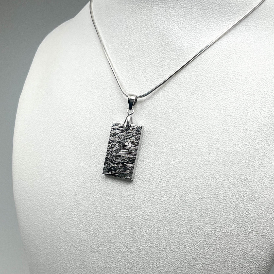 Muonionalusta Meteorite Bail Top Pendant - Rocks and Gems Canada