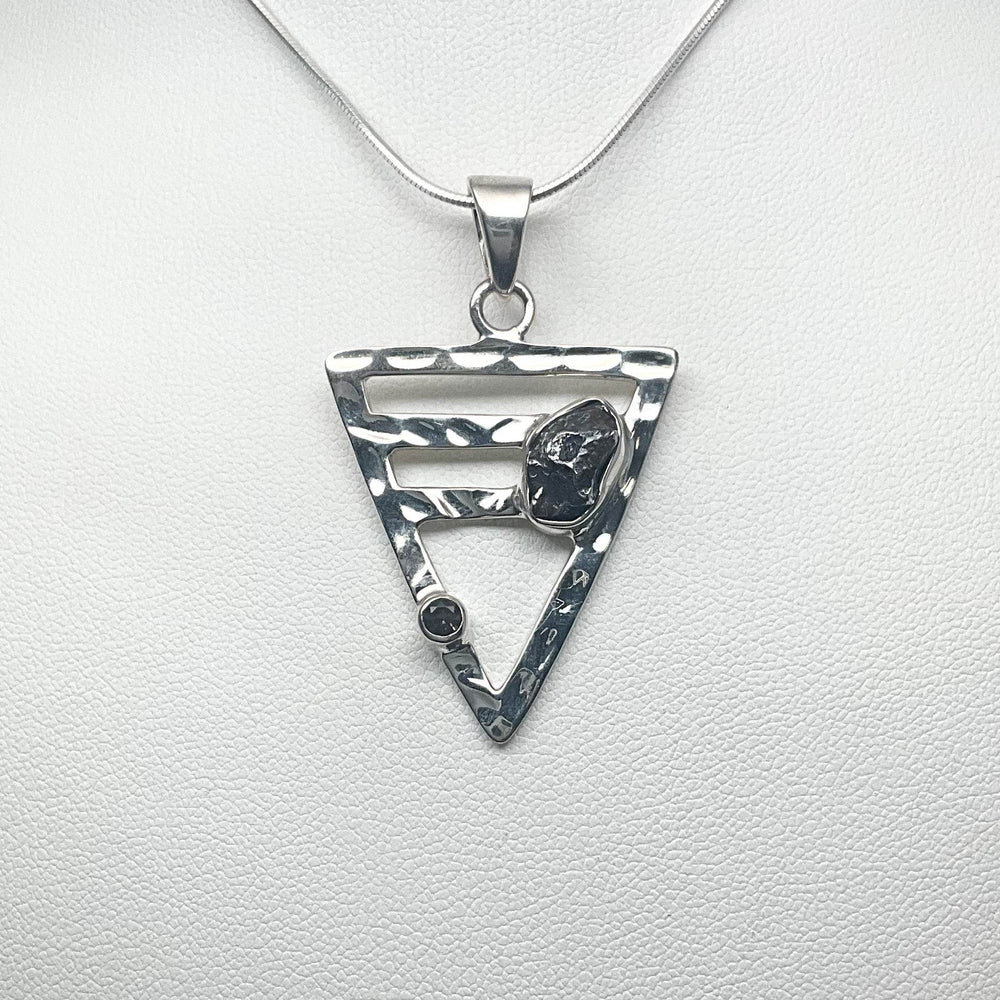Campo Del Cielo Meteorite and Smoky Quartz Pendant - Rocks and Gems Canada