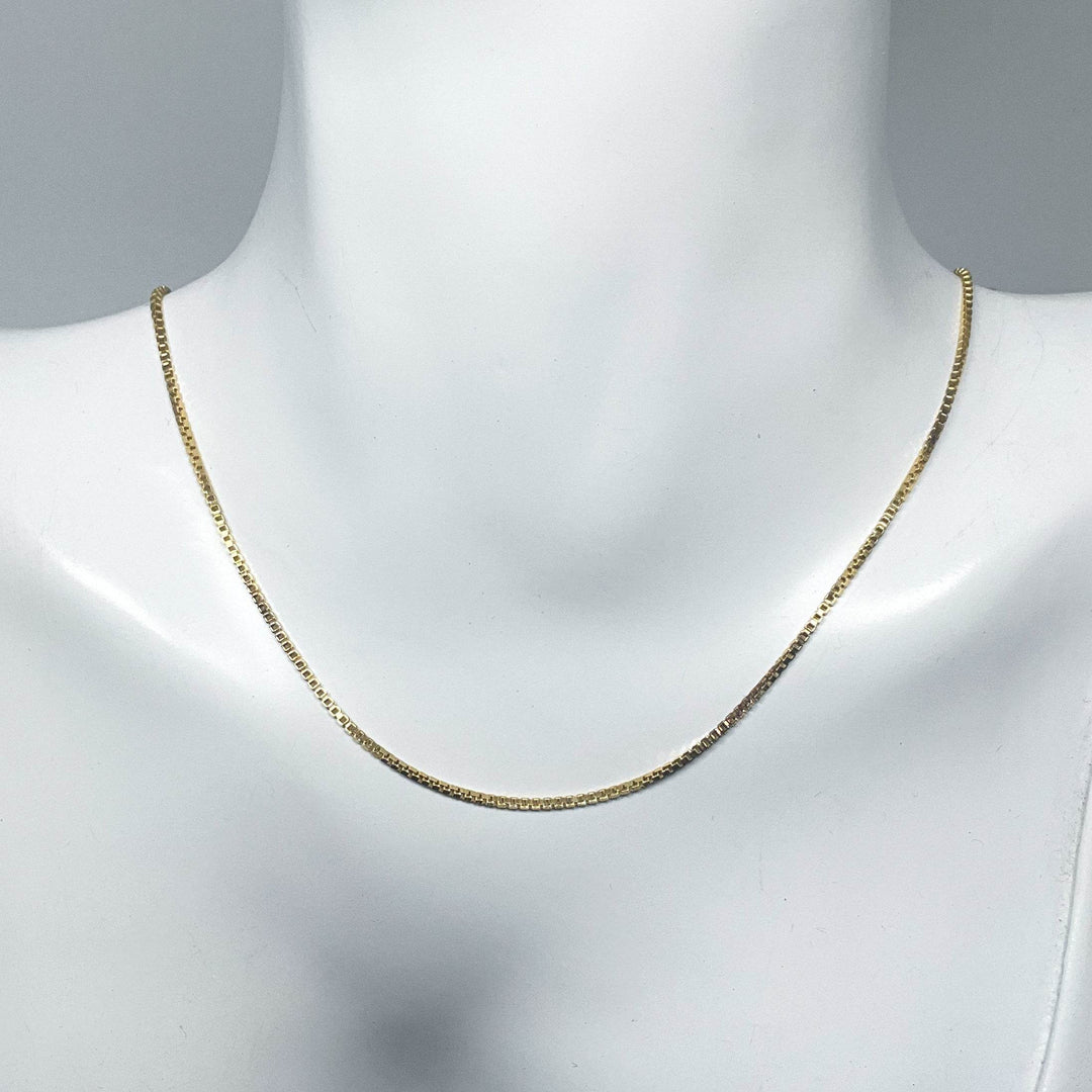 Gold Plated Sterling Silver Chain - Box Style - Rocks and Gems Canada