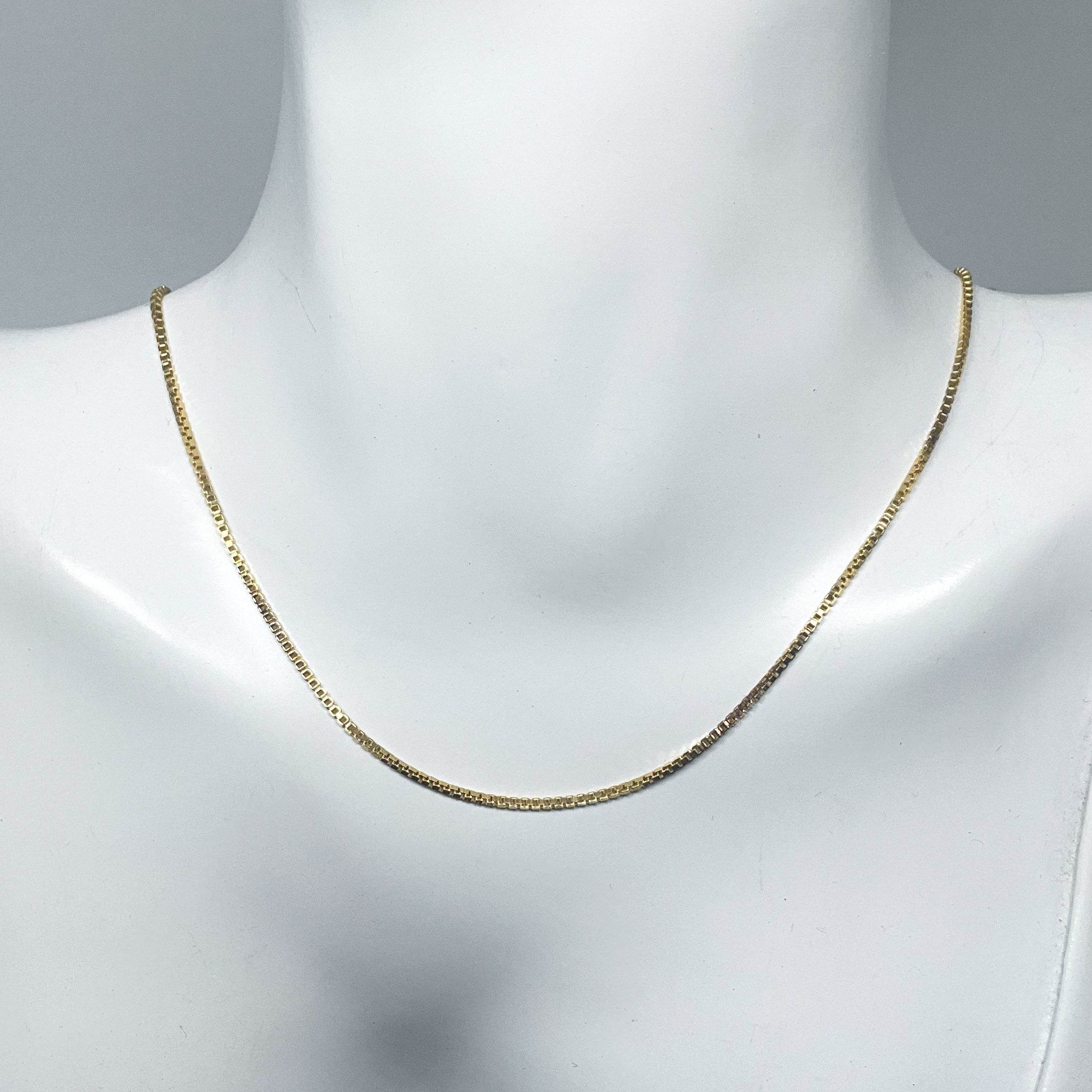 Gold Plated Sterling Silver Chain - Box Style - Rocks and Gems Canada