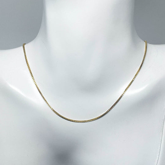 Gold Plated Sterling Silver Chain - Box Style - Rocks and Gems Canada