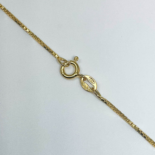 Gold Plated Sterling Silver Chain - Box Style - Rocks and Gems Canada