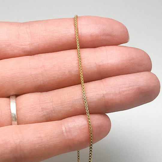 Gold Plated Sterling Silver Chain - Box Style - Rocks and Gems Canada