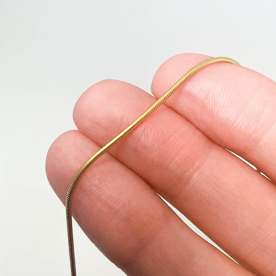 Gold Plated Sterling Silver Chain - Snake Style - Rocks and Gems Canada