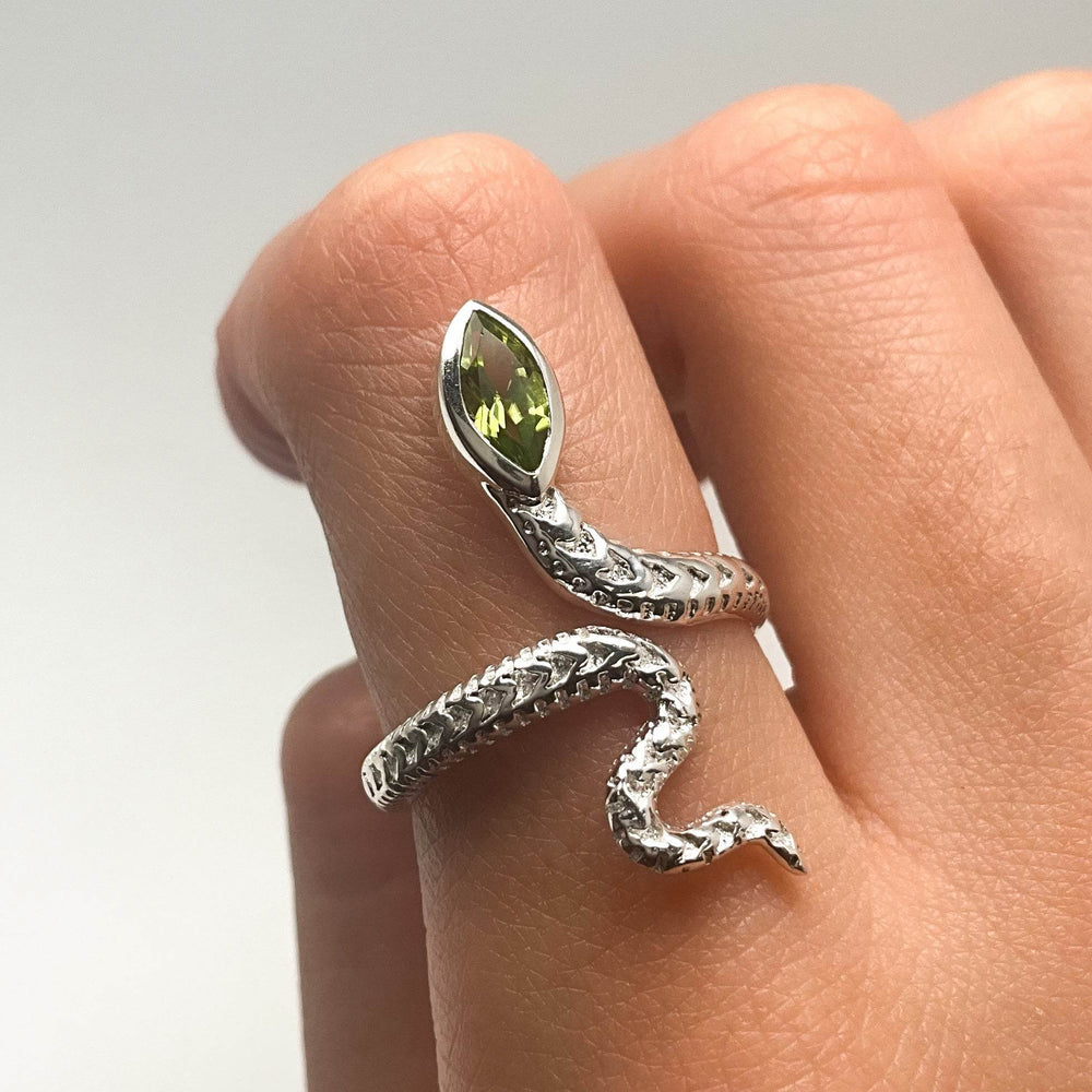 Peridot Snake Ring - Rocks and Gems Canada