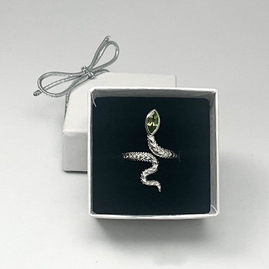 Peridot Snake Ring - Rocks and Gems Canada